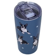 Boston Terrier SERENGETI 16 Oz. Stainless Steel, Vacuum Insulated Tumbler with Spill Proof Lid - 3D Print - Insulated Travel mug for Hot or Cold Drinks Boston Terrier Tumbler