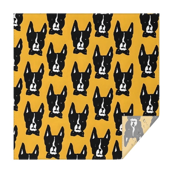 Boston Terrier Square Tablecloth,Waterproof Square Table Cover,Wipeable Spillproof Washable Table Cover for Home Kitchen Party Decor 60"x60"(152x152cm)