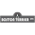 thumbnail image 1 of Boston Terrier Street Sign | Indoor/Outdoor | Dog Lover Funny Home Décor for Garages, Living Rooms, Bedroom, Offices | SignMission personalized gift | 20" Wide, 1 of 5