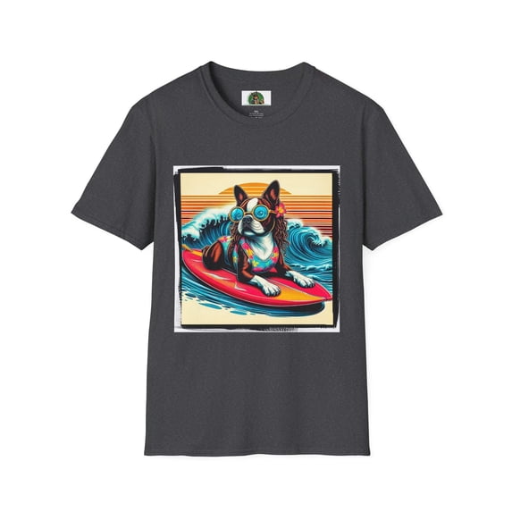 Boston Terrier Surfer Dog