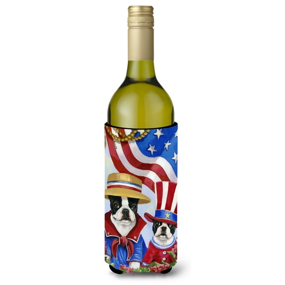 Boston Terrier USA Wine Bottle Hugger
