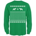 thumbnail image 1 of Boston Terrier Ugly Christmas Sweater Irish Adult Long Sleeve T-Shirt, 1 of 1