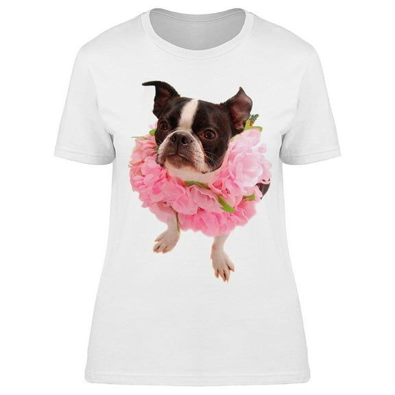 Boston Terrier W/tutu Skirt T-Shirt Women -Image by Shutterstock, Female Small