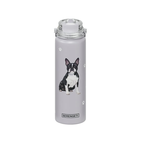 Boston Terrier Water Bottle Stainless Steel Water Bottle 24 Oz. SERENGETI