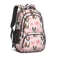 thumbnail image 1 of Boston Terrier and Heart Pink Pattern Backpack for School, Cute School Bag with Adjustable Shoulder Straps and Padded Back, 16.9"x12.6"x5.9", 1 of 5