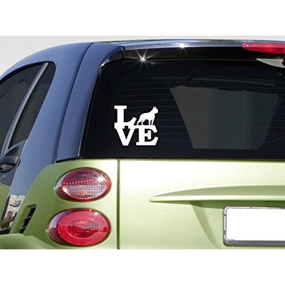 Boston Terrier love 6" STICKER *F204* DECAL bully bulldog bostonterrier