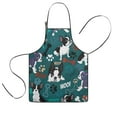 thumbnail image 1 of Boston Terrier with Bones and Paws Kids Aprons for Girls and Boys,Adjustable Neck Strap Toddler Aprons for Kids Cooking Baking, 1 of 7