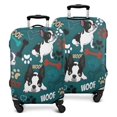 thumbnail image 1 of Boston Terrier with Bones and Paws Luggage Cover Fashion Suitcase Cover Baggage Covers Fit 25-28 Inch Luggage (Go Travel), 1 of 5