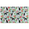 thumbnail image 1 of Boston Terriers and Pioneer Flower Door Rugs,Washable Non Slip Door Mats Indoor,Decorative Door Mats,Entry Mat Indoor for Entrance,Bedroom,Kitchen,Bathroom,17"x30", 1 of 6