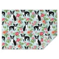thumbnail image 1 of Boston Terriers and Flowers Rectangle Tablecloth 60"x84",Waterproof Polyester Rectangle Table Cloth, Wipeable Spillproof Polyester Tablecloth for Dining, Camping, Indoor and Outdoor, 1 of 5