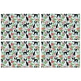thumbnail image 1 of Boston Terriers and Pioneer Flower Summer Placemats Table Placemats Set Of 4-Linen Kitchen Washable Placemats Table Mats 11.8"x17.7"Non-Slip Heat Resistant, 1 of 6
