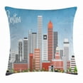 thumbnail image 1 of Boston Throw Pillow Cushion Cover, A Scene of Vibrant City Life Detailed Illustration of State House and Skyscrapers, Decorative Square Accent Pillow Case, 20 X 20 Inches, Multicolor, by Ambesonne, 1 of 2