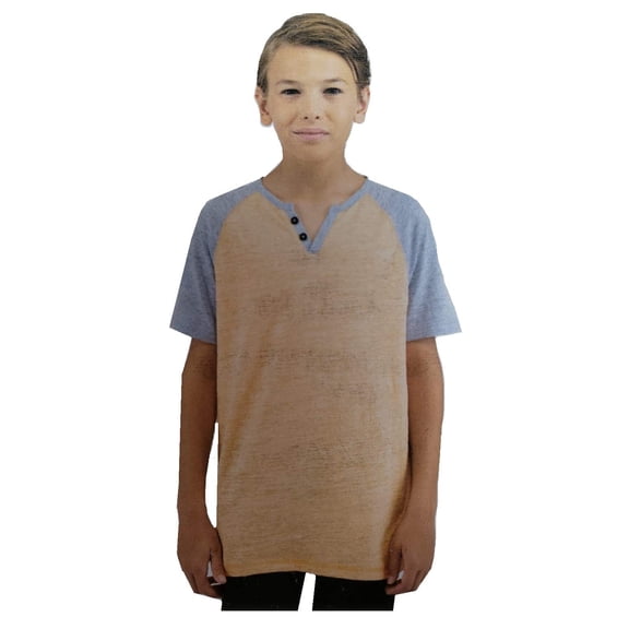 Boston Traders Boy's Short Sleeve Tee (Tiger Heather, M (10-12))