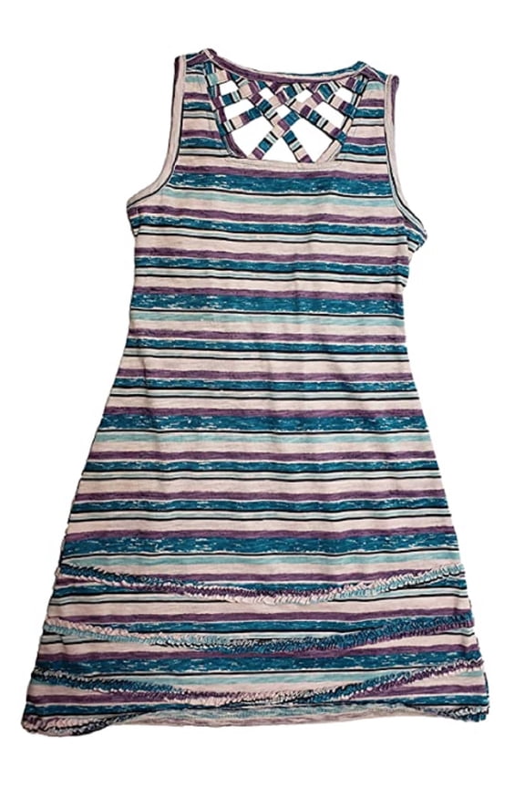 Girls Sleeveless Criss Cross Back Summer Dresses (M)