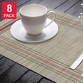 thumbnail image 1 of Boston Traders Home 8 Pack Placemats, Red-Weave Pattern 12" x 18", 1 of 2