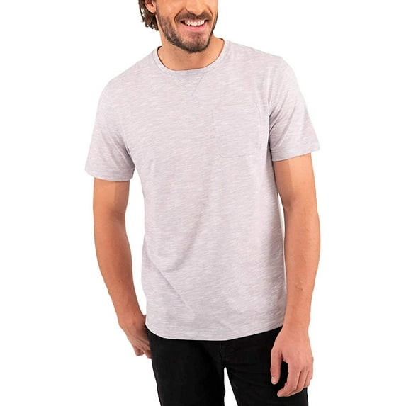 Boston Traders Mens Pocket Tee,Sleet,Medium