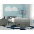 thumbnail image 1 of AFI Boston 14" Twin Wood Platform Bed Frame with Foot Drawer Storage, Grey, 1 of 5