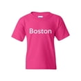 thumbnail image 1 of Boston Unisex Youth Kids T-Shirt Tee Clothing Youth Small Heliconia Pink, 1 of 5