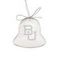 thumbnail image 1 of Boston University Bell Shaped Crystal Deep Etched Ornament, 1 of 1