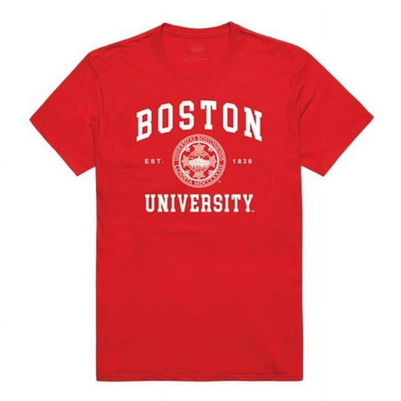 Boston University Seal T-Shirt, Red - Medium