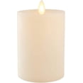 thumbnail image 1 of Boston Warehouse 100298 - 3" x 4" Ivory (Unscented) Straight Edge Battery Operated Moving Flame LightLi Wax Pillar Candle, 1 of 1