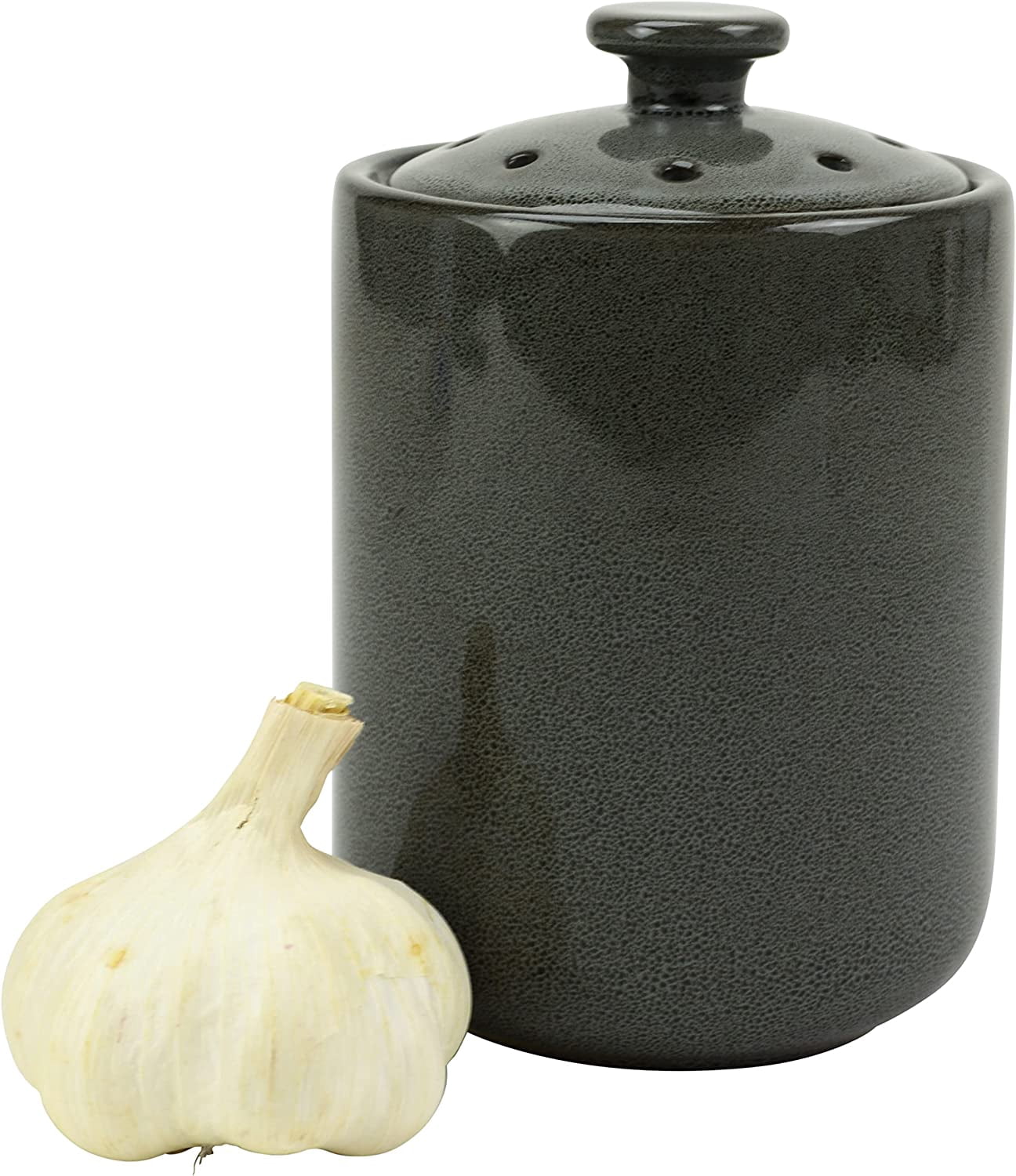 Tanirapel Ceramic Garlic Keeper, Reactive Blue Garlic S... | Cuotas Sin