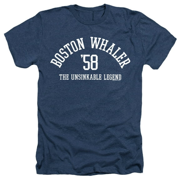 Boston Whaler Boston Collegiate Unisex Adult Heather T Shirt, Navy Heather, 2X-Large