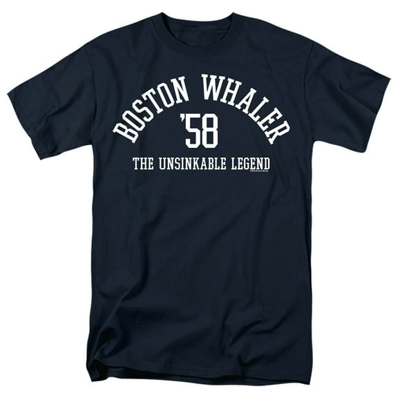 Boston Whaler Boston Collegiate Unisex Adult T Shirt, Navy, Large