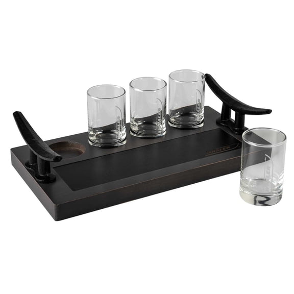 Boston Whaler Tasting Flight w/ Boat Cleat Handles, Four 4 oz. Glasses BOS-61004
