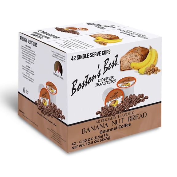 Bostons Best - Banana Nut Bread Flavored Delicious Gourmet Coffee Compatible with Keurig Coffee Maker - 42 Count (Pack of 1)
