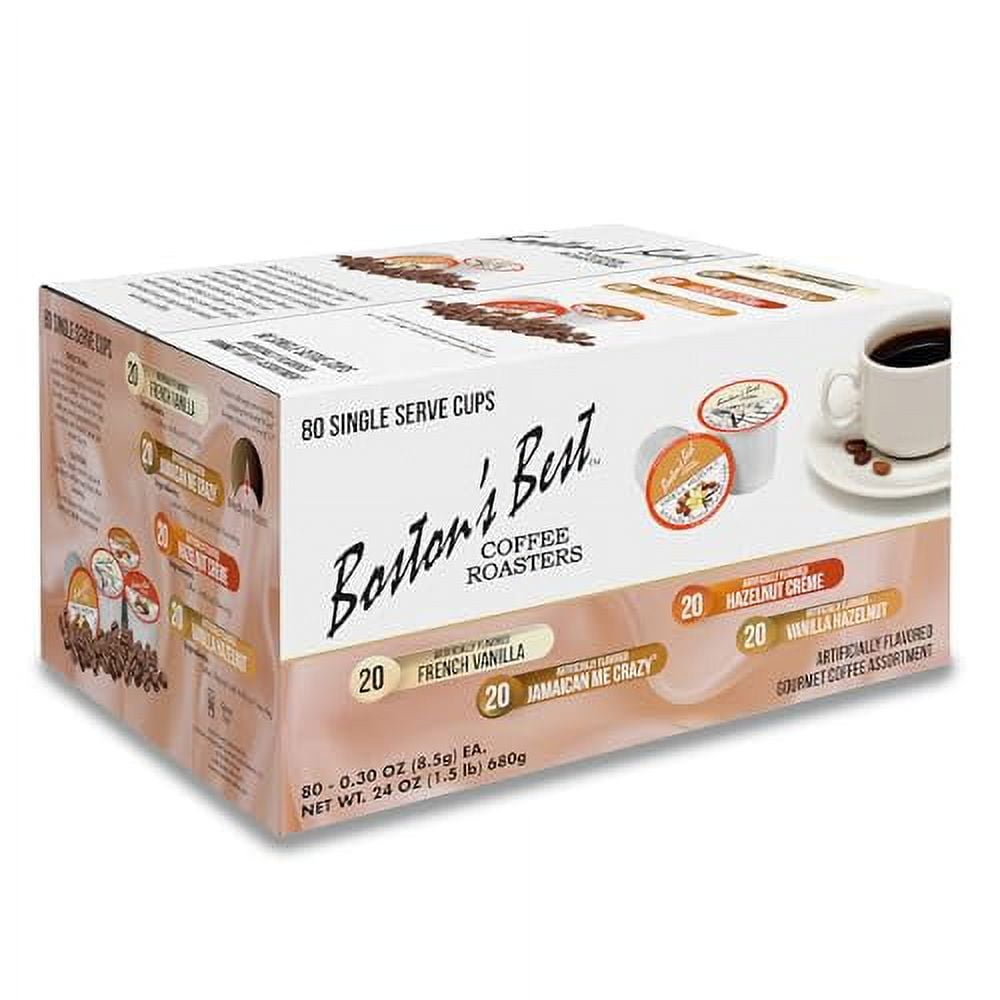 Bostonâ€™s Best Gourmet Coffee â€“ Assorted Blends â€“ Light, Medium & Dark Roast â€“ Single Serve Coffee Pods, Compatible with Keurig Brewers â€“ 80 Pods