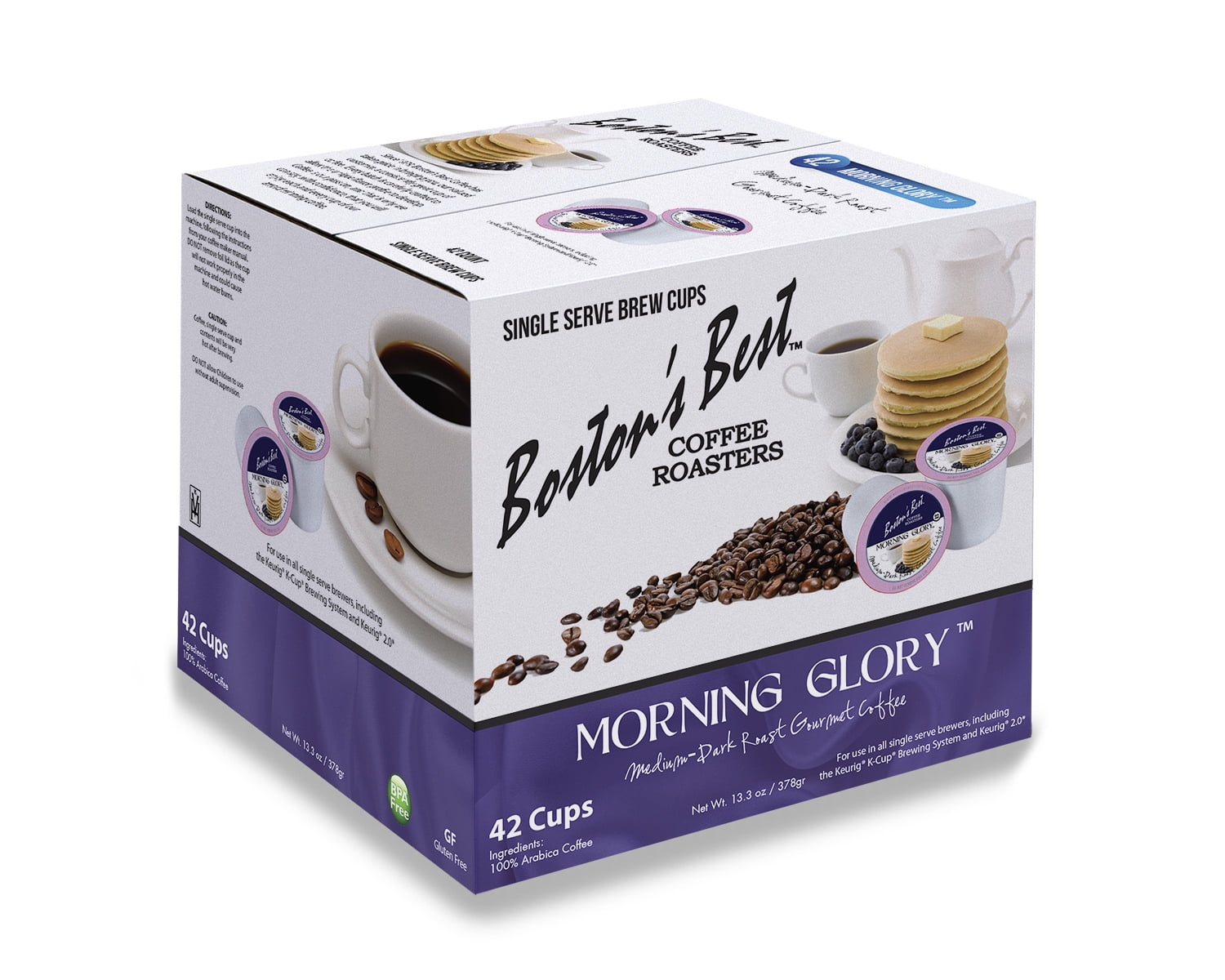 Boston's Best Morning Glory Blend Coffee, Single Serve Cups, 42 ct