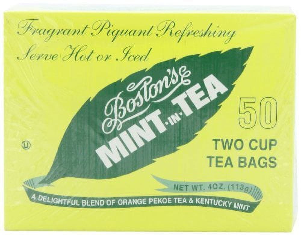 Boston's MintinTea, 50 Two Cup Tea Bags (Pack of 6 Boxes