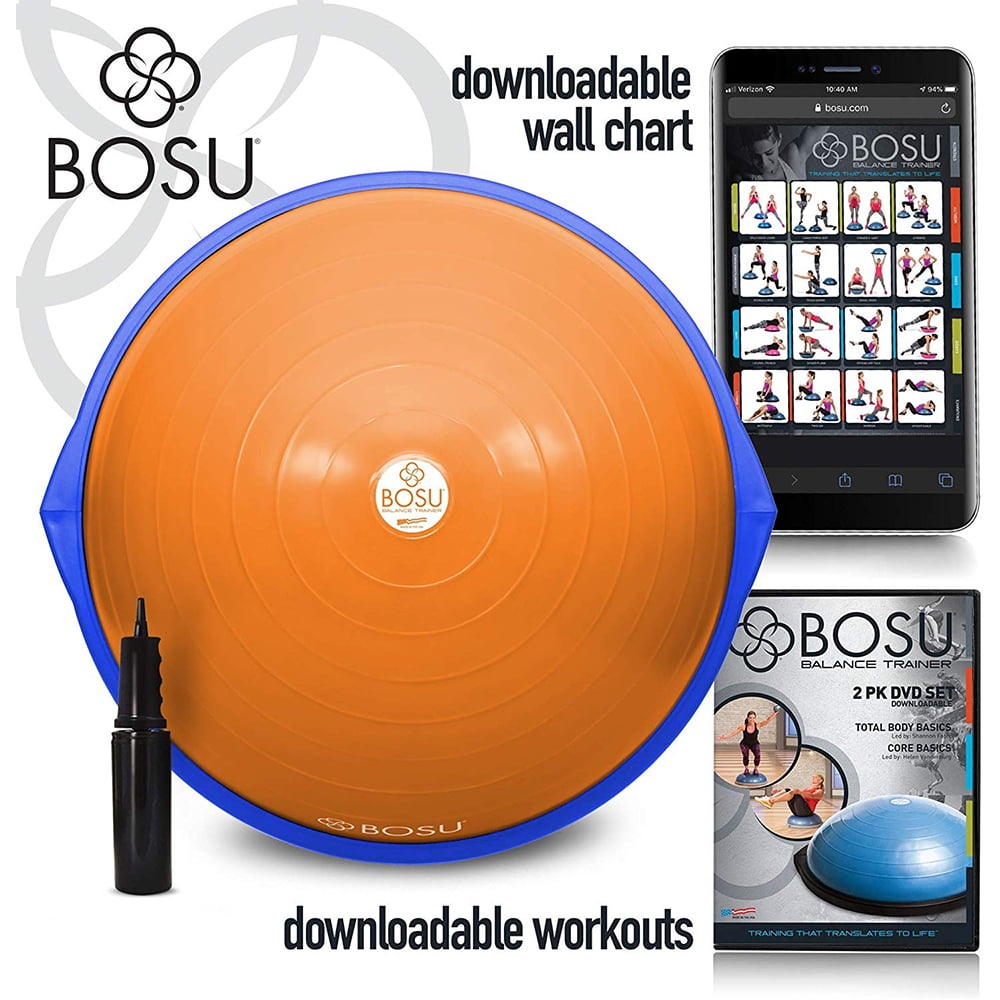 Bosu 72-10850 The Original Balance Trainer 65 cm Diameter Ball, Orange and Gray Bosu 72-10850 The Original Balance Trainer 65 cm Diameter Ball, Orange and Gray