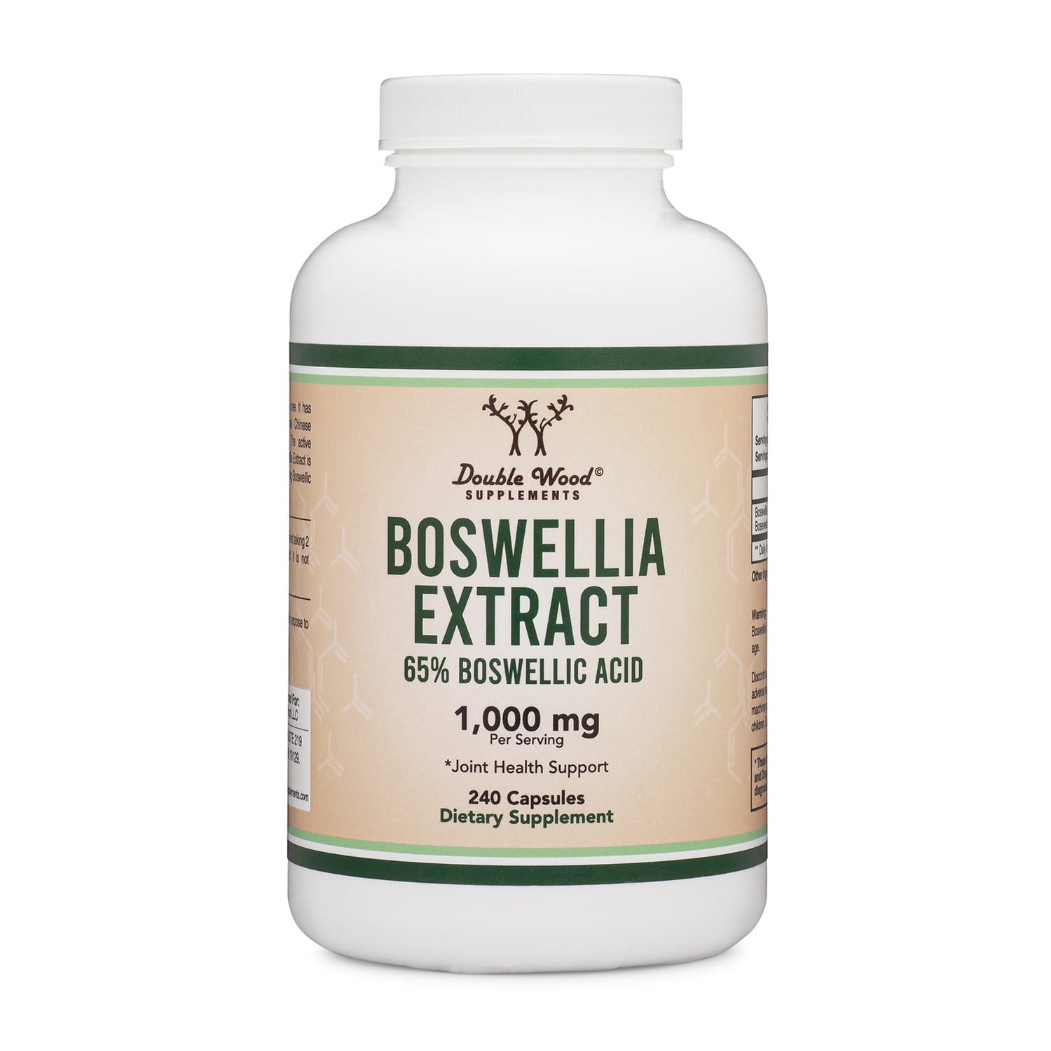 Double Wood Supplements Boswellia Extract 500mg Capsules for Joint