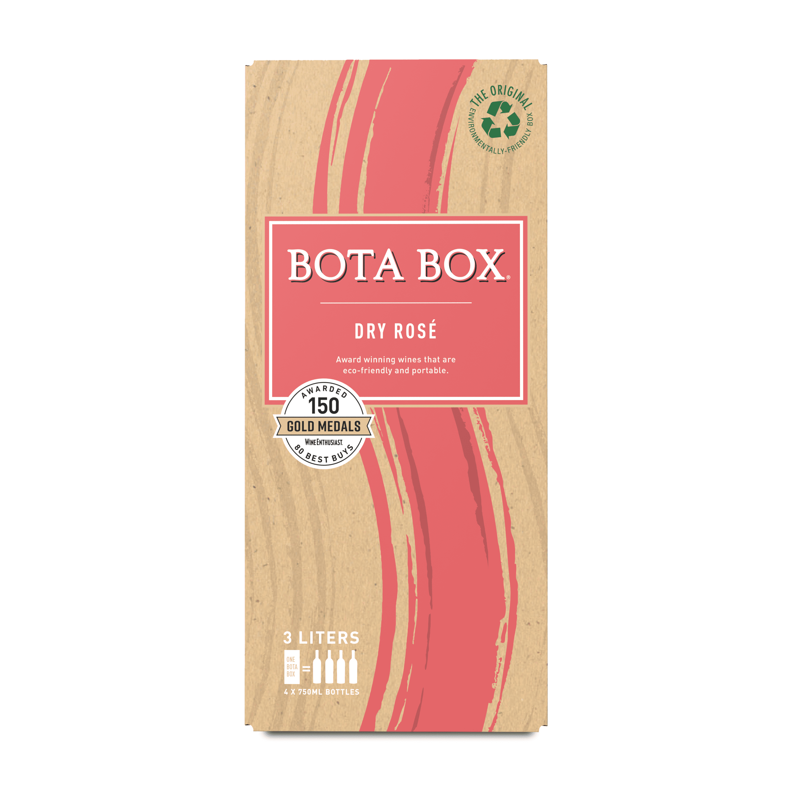 Bota Box Dry Ros Wine, 3L (4 750ml bottles), 11.5% ABV