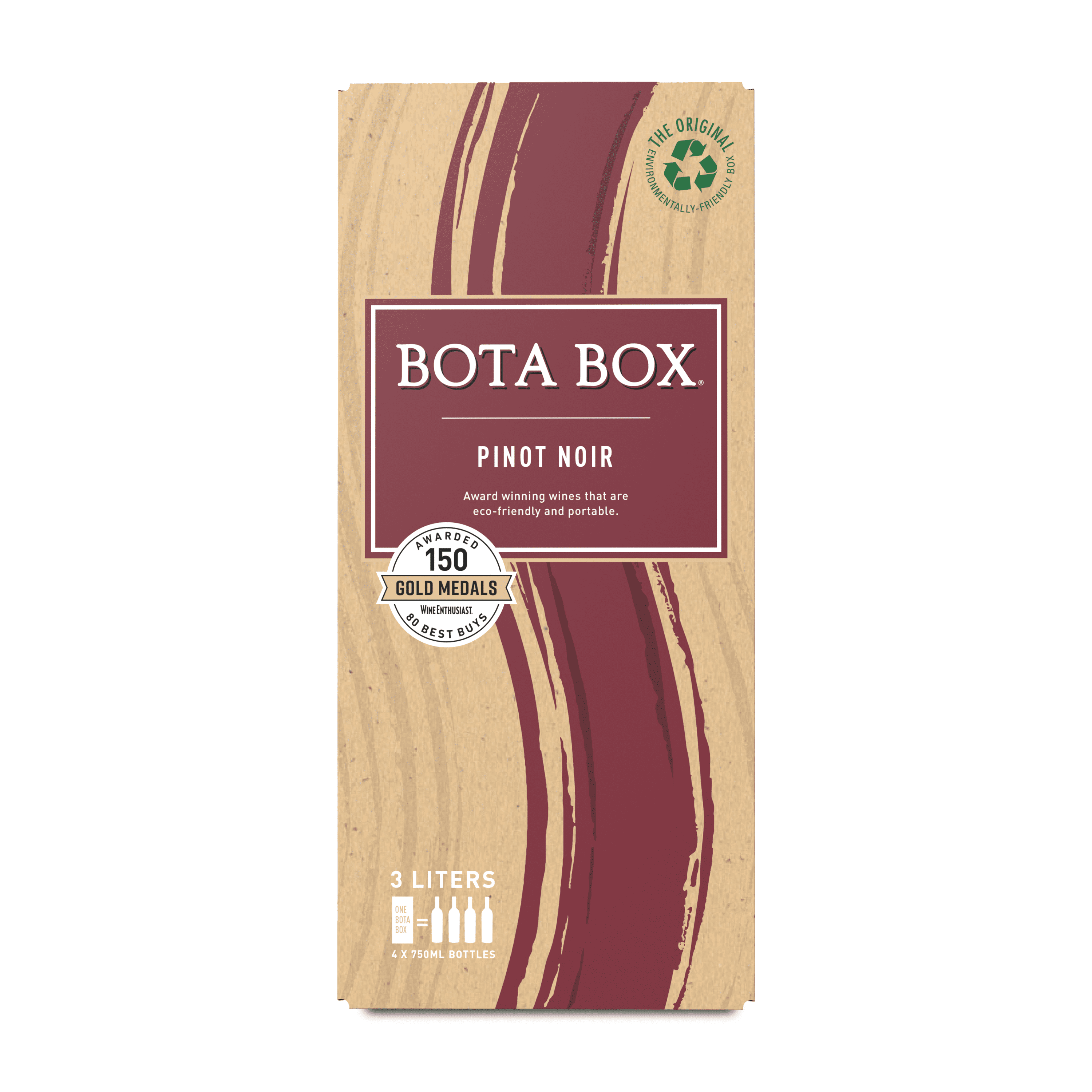 Bota Box Pinot Noir Red Wine, 3L (4 x 750ml bottles), 13.5% ABV