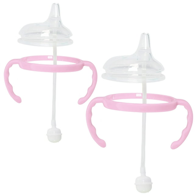 Botabee Pink Soft Spout Sippy Cup Kit for Comotomo Bottles Converts