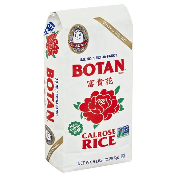 Botan Calrose Rice 5 lb (Pack of 8)