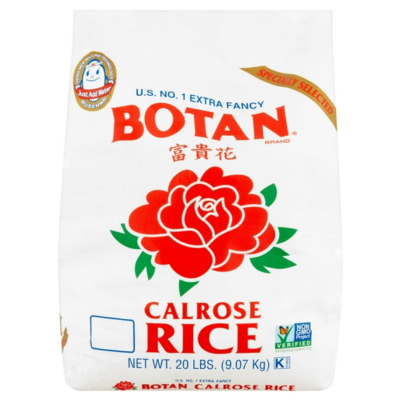 Botan Musenmai White Calrose Rice, 20 Lb