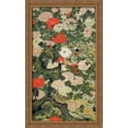 thumbnail image 1 of Botan shoukinzu 24x40 Large Gold Ornate Wood Framed Canvas Art by Ito Jakuchu, 1 of 2