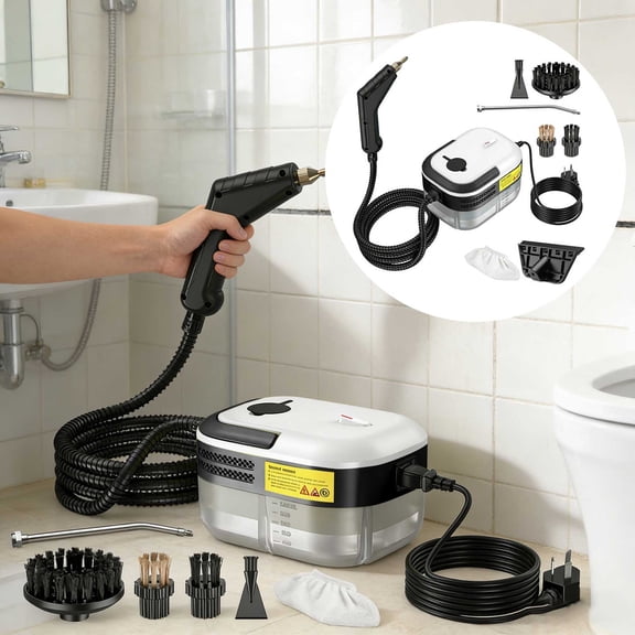 BotaniNest 1200W High Pressure Steam 3.0BAR 105℃ High Temperature Purpose Steamer For Home Kitchen 9 Included