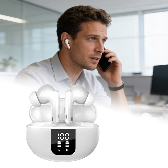 BotaniNest 1PC Mini Portable Smart Earphones Wireless Headset For Mobile Phones With Enhanced And Noise Cancellation Microphone For Clear Calls And Music Streaming