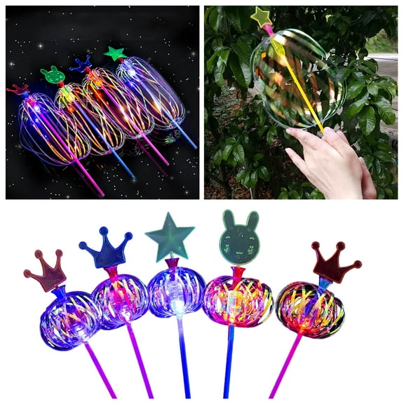 BotaniNest 1pc Random Style Rainbow Twirler Rainbow Twirler Stick Rainbow Stick Party Wand Twirl Swirl And Variable Twirler Stick Rave Toys For Party Festivals And Funny Attractive Night