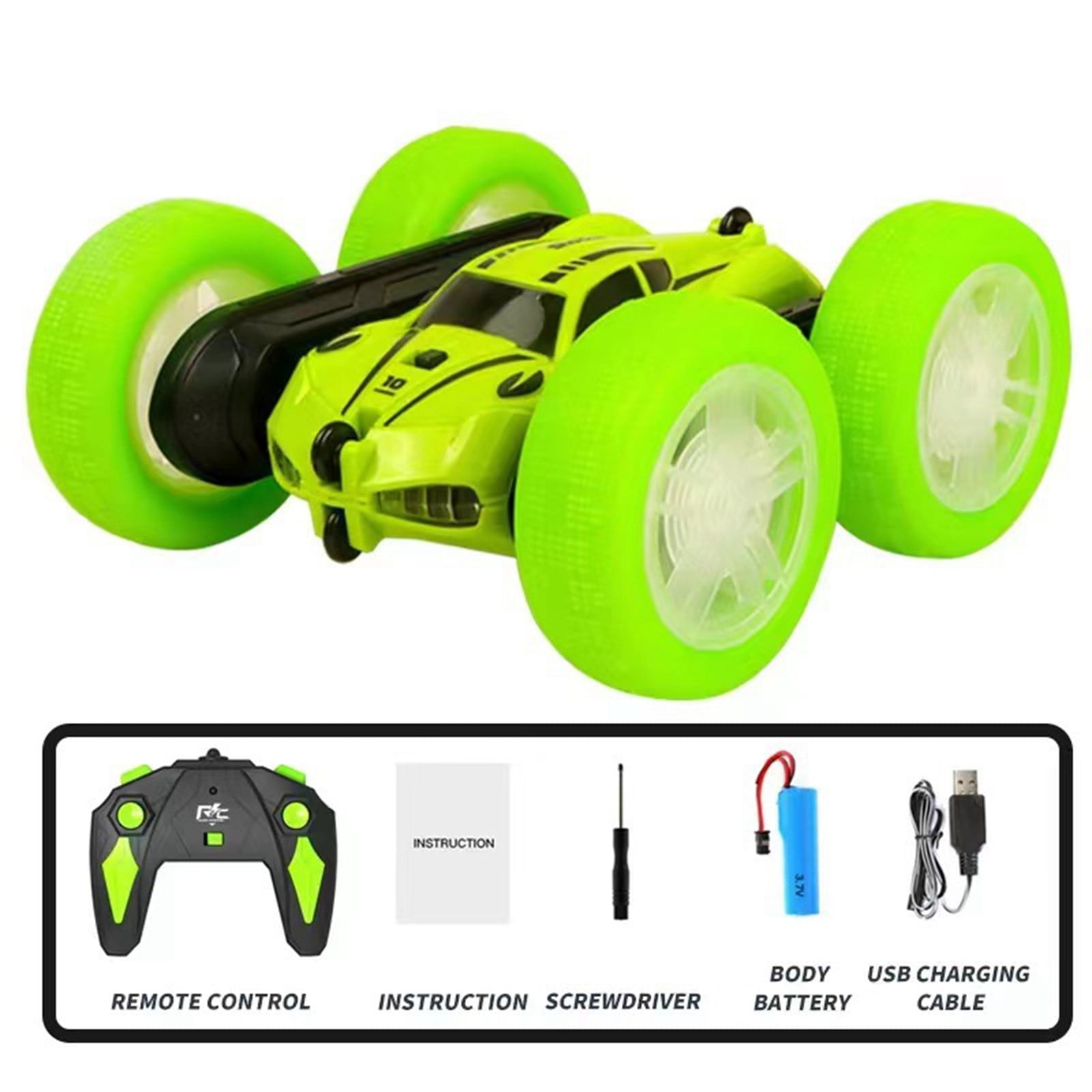 BotaniNest 2.4 Double Remote Control Stunt Car 360 ° Rotation Remote ...