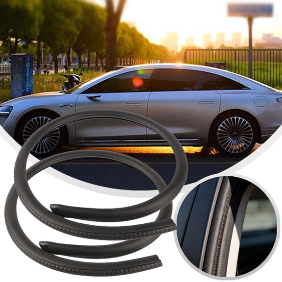 BotaniNest 2 Pack Door Edge Protector Seal Strip – Universal U Shaped Rubber Guard For Scratch & Collision Self Weather Stripping For Vehicles SUVs & Trucks