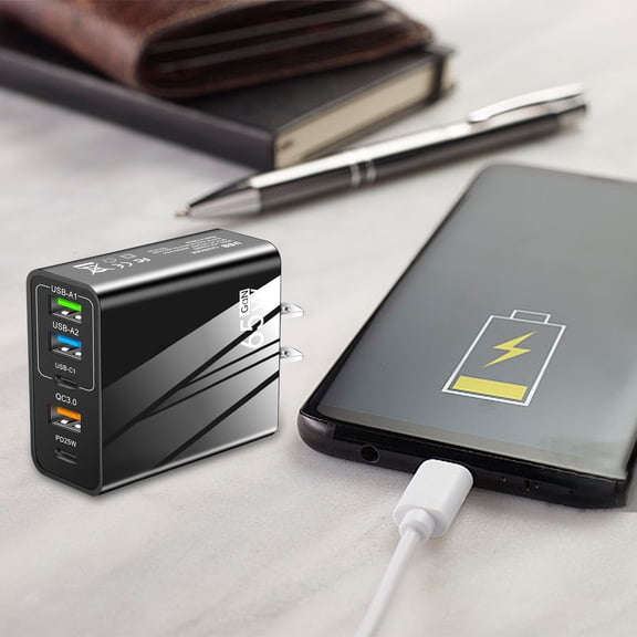 BotaniNest 3.1A Type C PD+3USB Multi Port Travel Charger Standard 65W Fast Charging Mobile Phone Charger Charging Head