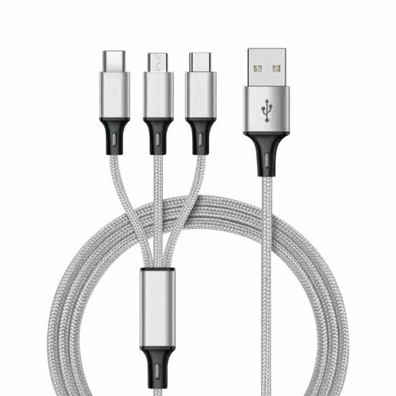 BotaniNest 3in1 Fast USB Charging Cable Universal Multi Function Cell Phone Charger Cord