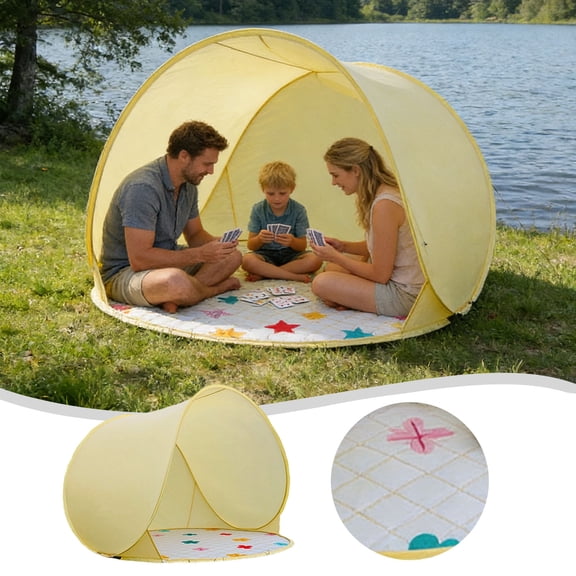BotaniNest Beach Tent With (Dedicated Proof Mat) Easy Setup Sun Shelter For Outdoor Portable & For Beaches Parks Camping Trips