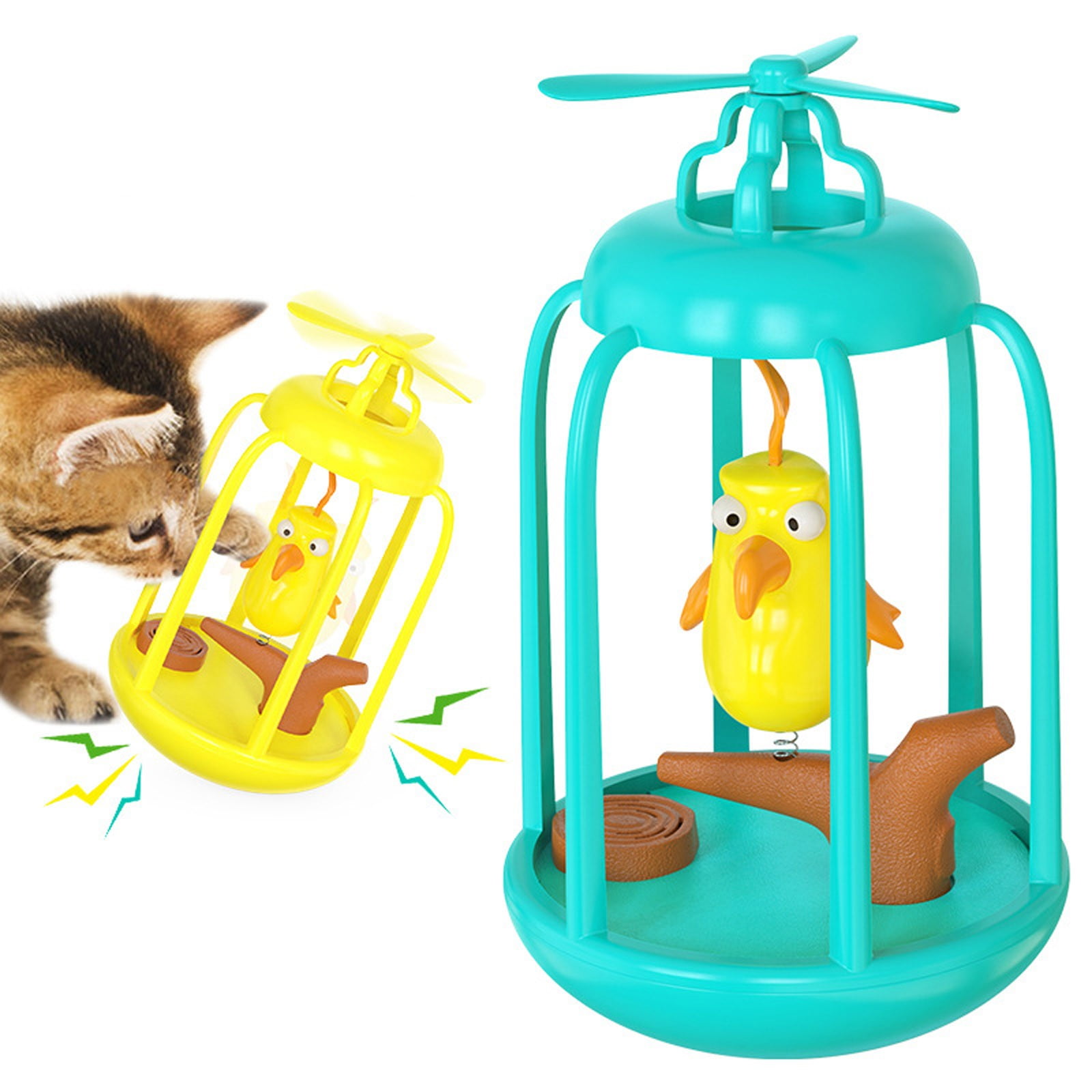 BotaniNest Bird In Cage Cat Toy Bird Cage Cat Toy Bird In A Cage Cat ...